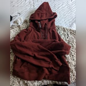 Lululemon Oversized Scuba Half Zip Hoodie XS/S Date Brown